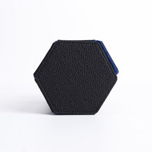 Load image into Gallery viewer, Hexagon watch roll v2 - Black Leather with blue interior