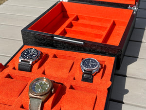 Watchbox 6 slot Orange