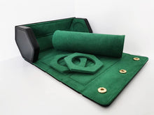Charger l&#39;image dans la galerie, Boite à montre Hexagon - Cuir noir italien avec intérieur vert Rolex