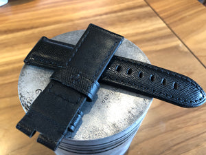 Bracelet pour Panerai en cuir Saffiano de dimension 24/22mm