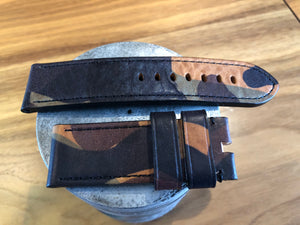 Bracelet Panerai en cuir italien camouflage ein 26/2`6 mm