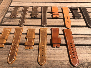 Panerai Light Brown Asso leather strap in 26/22 mm