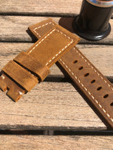 Load image into Gallery viewer, Panerai Light Brown Asso leather strap in 26/22 mm