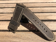 Charger l&#39;image dans la galerie, Panerai Dark Grey Asso leather strap in 26/22 mm