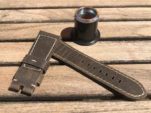 Bracelet pour Panerai en cuir Asso Dark Grey 26/22 mm