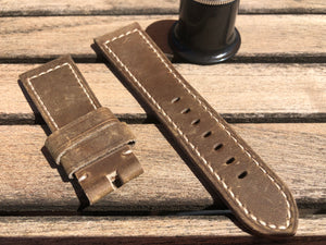 Panerai Asso Olive leather strap in 26/22 mm