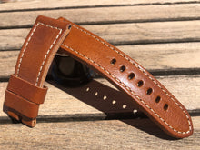 Load image into Gallery viewer, Panerai Brown leather strap in 26/22 mm