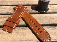 Load image into Gallery viewer, Panerai Brown leather strap in 26/22 mm