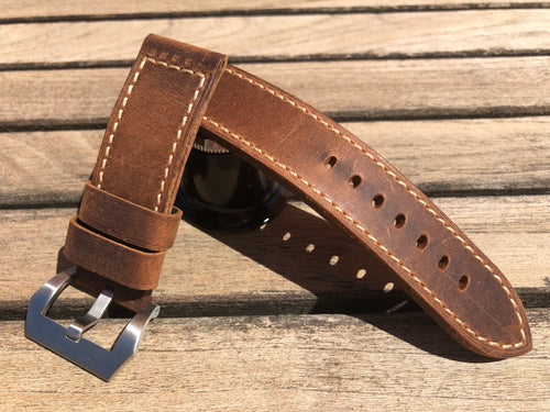 Panerai Brown leather strap in 24/24 mm