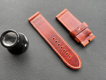 Load image into Gallery viewer, Panerai Ox Blood brown leather strap in 26/26 mm