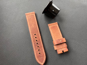Panerai Old Asso leather strap in 24/24 mm