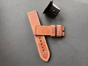 Panerai Old Asso leather strap in 24/24 mm