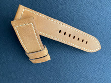 Load image into Gallery viewer, Panerai Beige leather strap in 26/24 mm