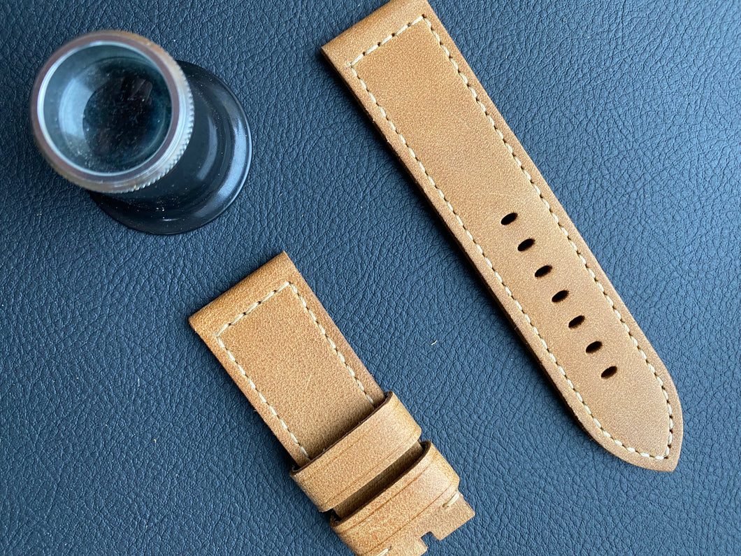 Panerai Beige leather strap in 26/24 mm