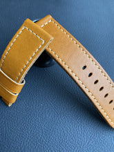 Load image into Gallery viewer, Panerai Orange leather with white stitching strap in 26/24 mm