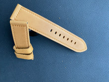 Load image into Gallery viewer, Panerai Beige leather with Gold stitching strap in 24/24 mm