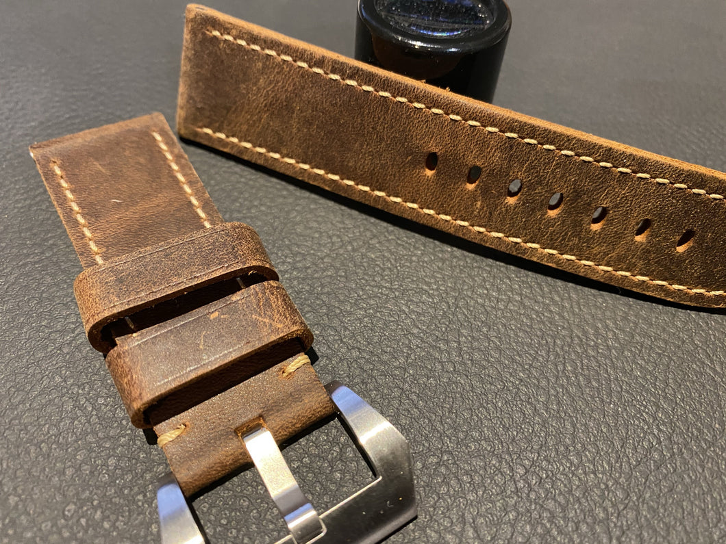 Panerai Brown leather strap in 26/24 mm