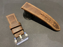 Load image into Gallery viewer, Panerai Brown leather strap in 26/24 mm