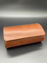 Load image into Gallery viewer, Watch Roll Slide System Storage - Tanned Brown leather Olive interior - 2 slots